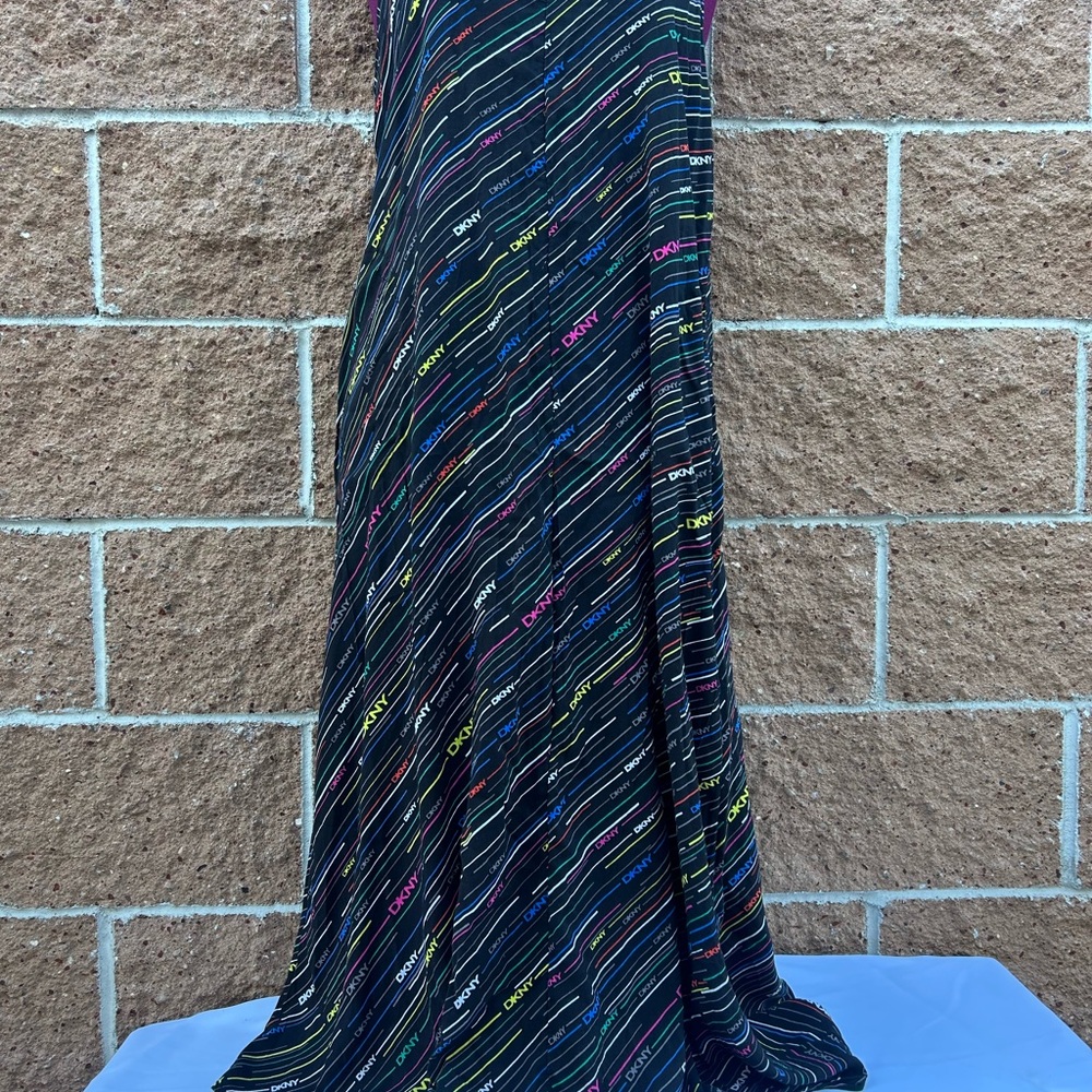 DKNY Black Multicolor Striped Top